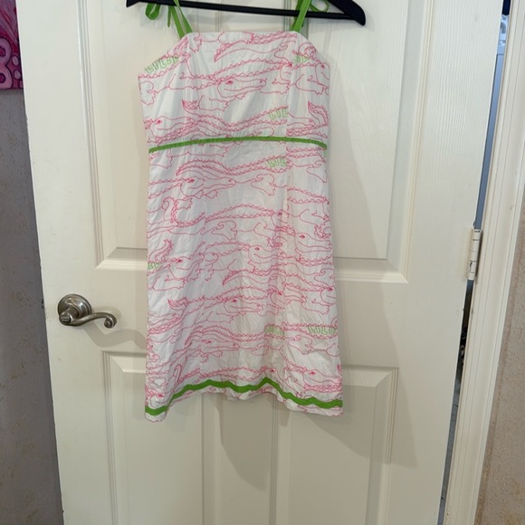 Lilly Pulitzer Pink and Green Kids summer ☀️💖🌴Casual Dress - Picture 6 of 7